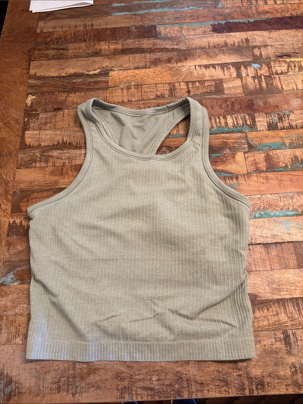 Lululemon Ebb To Street Tank Size 2 Light Olive Green MSRP $68